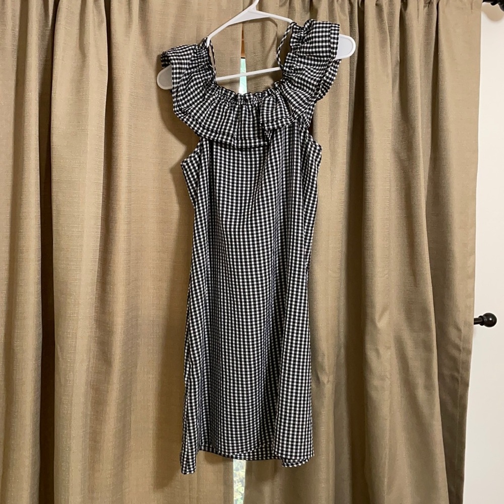 Black and White Checkered Picnic Dress, H&M Size 10, Worn Once, Like New